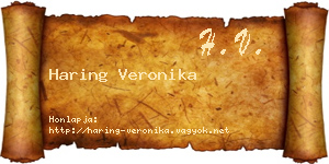 Haring Veronika névjegykártya